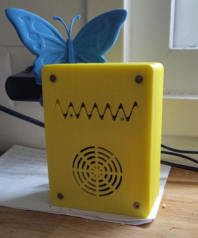 The satellite in a 3D-printed case